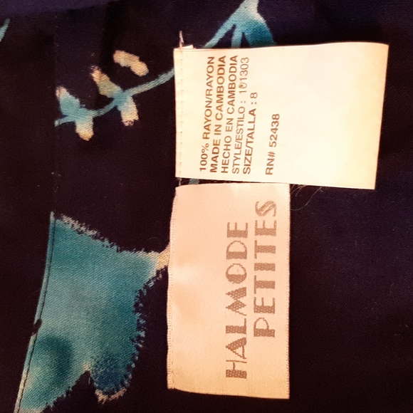 EUC Halmode Petites Long Floral Tank Dress w/Button Down Matchin Top Sz 8P - Picture 16 of 16